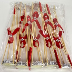 Kırmızı Survivor Çubuklu El Mumu 10 Adet -KS-1248