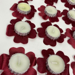 Bordo Hediyelik Kına El Mumu 12 Li-KS-1252