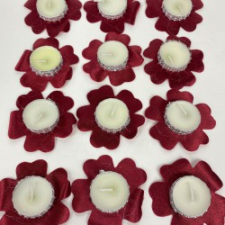 Bordo Hediyelik Kına El Mumu 12 Li-KS-1252