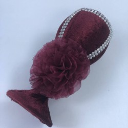 Bordo Kadifeli İğnedanlık-KS-1265