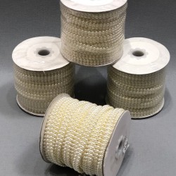 Krem &Ccedil;ift Sıra Kesik İnci 4 mm-KSI-1000