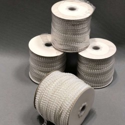 Beyaz Çift Sıra Kesik İnci 4 mm-KSI-1001