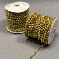 Gold Sıralı Kesik İnci 6 mm-KSI-1005