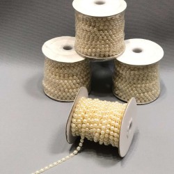 Krem Sıralı Kesik İnci 6 mm-KSI-1008