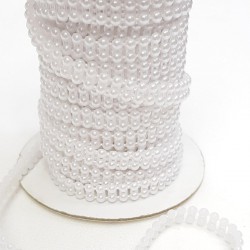 Beyaz Kesik İnci Çift Sıra 4 mm-KSI-1015