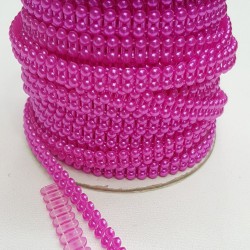 Fuşya Kesik İnci Çift Sıra 4 mm-KSI-1018