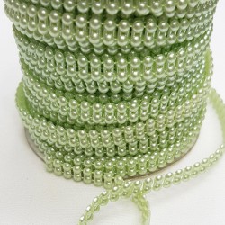 Yeşil Kesik İnci Çift Sıra 4 mm-KSI-1020