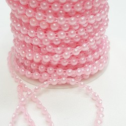 Pembe Kesik İnci Çift Sıra 6 mm-KSI-1023