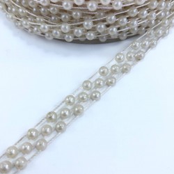 Krem İncili Şerit Boncuk-KSI-1025