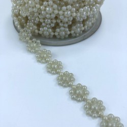 Krem Papatya Şerit Boncuk-KSI-1026