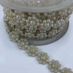 Krem Papatya Şerit Boncuk-KSI-1026