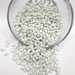 Mat Beyaz Kum Boncuk 4 mm-KUM-1122