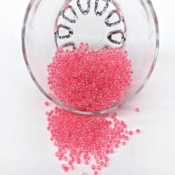 Şeffaf Pembe Kum Boncuk 3 Mm-KUM-1201