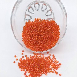 Şeffaf Turuncu Kum Boncuk 3 Mm-KUM-1205