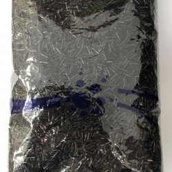 Siyah Renk Burgulu Boru Boncuk 4 Mm 500 Gr-KUM-1241