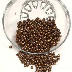 Kaplama Kahverengi Kum Boncuk 4 Mm-KUM-1257