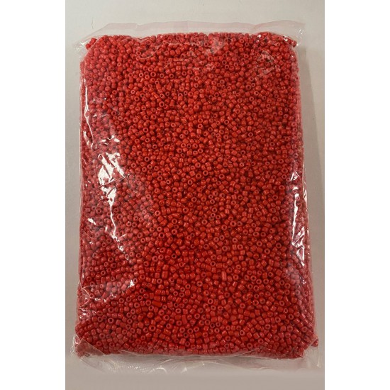 Canlı Kırmızı Kum Boncuk 3 mm 500 gr-KUM-1319