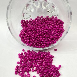 Mat Fuşya Kum Boncuk 4 mm 1 Paket 50 Gram-KUM-1329