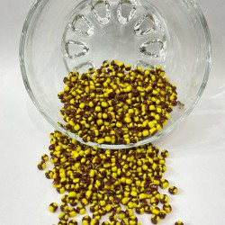 Sarı Kahve Kum Boncuk 4 mm 1 Paket 50 Gram-KUM-1333