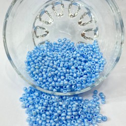 Parlak Mavi Kum Boncuk 4 mm 1 Paket 50 Gram-KUM-1338