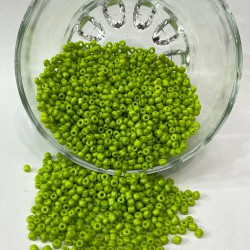 Mat Yeşil Kum Boncuk 4 mm 1 Paket 50 Gram-KUM-1339