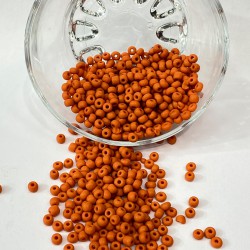 Mat Turuncu Kum Boncuk 4 mm 1 Paket 50 Gram-KUM-1341