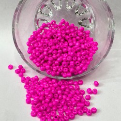 Neon Pembe Kum Boncuk 4 mm 1 Paket 50 Gram-KUM-1342