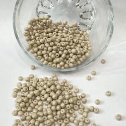 Koyu Krem Kum Boncuk 4 mm 1 Paket 50 Gram-KUM-1343