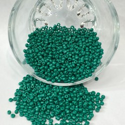 Mat Yeşil Kum Boncuk 3 mm 1 Paket 50 Gram-KUM-1349