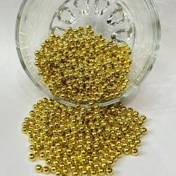 Gold Rengi Parlak Plastik Boncuk 1 Paket 50 Gram-KUM-1352