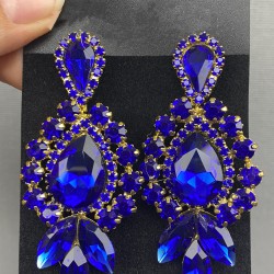 Saks Mavi Gold Damla Taşlı Küpe-KUP-1050 Saks Mavi Gold Damla Taşlı Küpe-KUP-1050