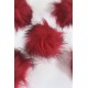 Kürk Ponpon Çanta Ayakabı Süsleme Tüyü Kırmızı 1 Adet-KURKPP-1000