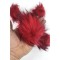 Kürk Ponpon Çanta Ayakabı Süsleme Tüyü Kırmızı 1 Adet-KURKPP-1000
