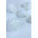 Kürk Ponpon Çanta Ayakabı Süsleme Tüyü  Beyaz 1 Adet-KURKPP-1001