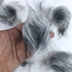 Kürk Ponpon Çanta Ayakabı Süsleme Tüyü  Kırçıllı 1 Adet-KURKPP-1002