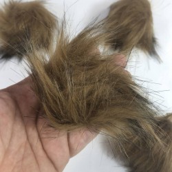 Kürk Ponpon Çanta Ayakabı Süsleme Tüyü  Kapiçino 1 Adet-KURKPP-1005