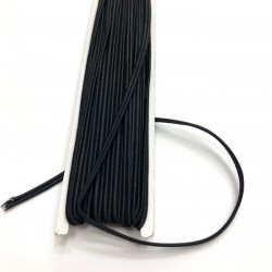 Siyah Bebe Lastiği Lastik Çift Sıra 0,5 cm (1 mt )-LAS-1001