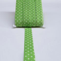 Puantiye Yeşil Lastikli Saç Bandı-LAS-1061