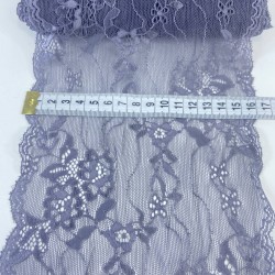 Füme Geniş Likralı Esnek Dantel Dekoratif Süsleme-LKRDNTL-1000