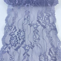 Füme Geniş Likralı Esnek Dantel Dekoratif Süsleme-LKRDNTL-1000