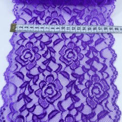 Lila Geniş Likralı Esnek Dantel Dekoratif Süsleme-LKRDNTL-1007