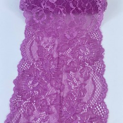 Mürdüm Geniş Likralı Esnek Dantel Dekoratif Süsleme-LKRDNTL-1009