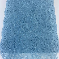 Küf Yeşili Geniş Likralı Esnek Dantel Dekoratif Süsleme-LKRDNTL-1011