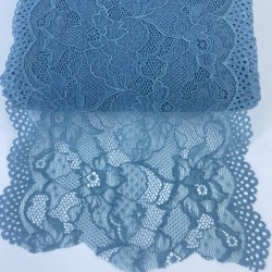 Küf Yeşili Geniş Likralı Esnek Dantel Dekoratif Süsleme-LKRDNTL-1011