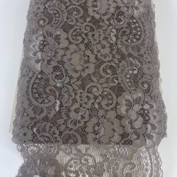 Haki Çiçek Desenli Geniş Likralı Esnek Dantel Dekoratif Süsleme-LKRDNTL-1015