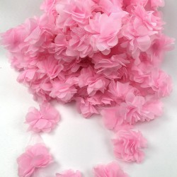 Pembe Tül Çiçek Lazer Kesim-LKT-1050