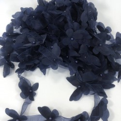 Lacivert Tül Çiçek Lazer Kesim-LKT-1057 Lacivert Tül Çiçek Lazer Kesim-LKT-1057