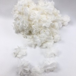 Beyaz Tül Çiçek Lazer Kesim-LKT-1058