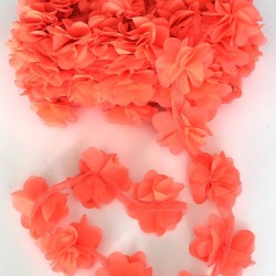 Neon Nar Çiçeği Lazer Kesim Şifon Tül Çiçek-LKT-1070