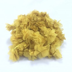 Hardal Renk Lazer Kesim Tül Çiçek-LKT-1091